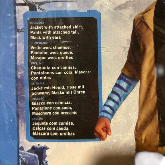 Avatar Jake Sully Adult Men’s Halloween Costume Blue and Tan One Size - Picture 3 of 10